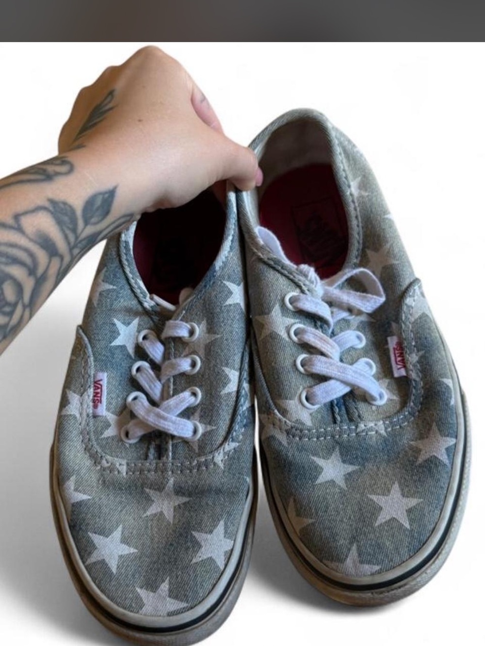 Vans Star Canvas Sneakers in Grey and White